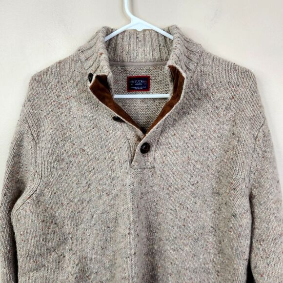 UNTUCKit Vangone Regular Fit Lambswool and Nylon Long Sleeve Henley Sweater M - Picture 3 of 7